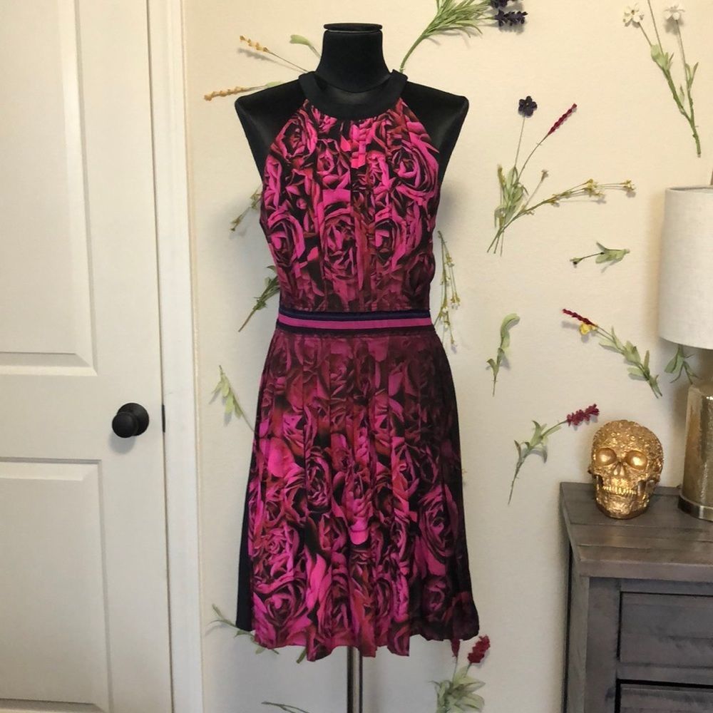 Roberto Cavalli Graphic Rose Dress